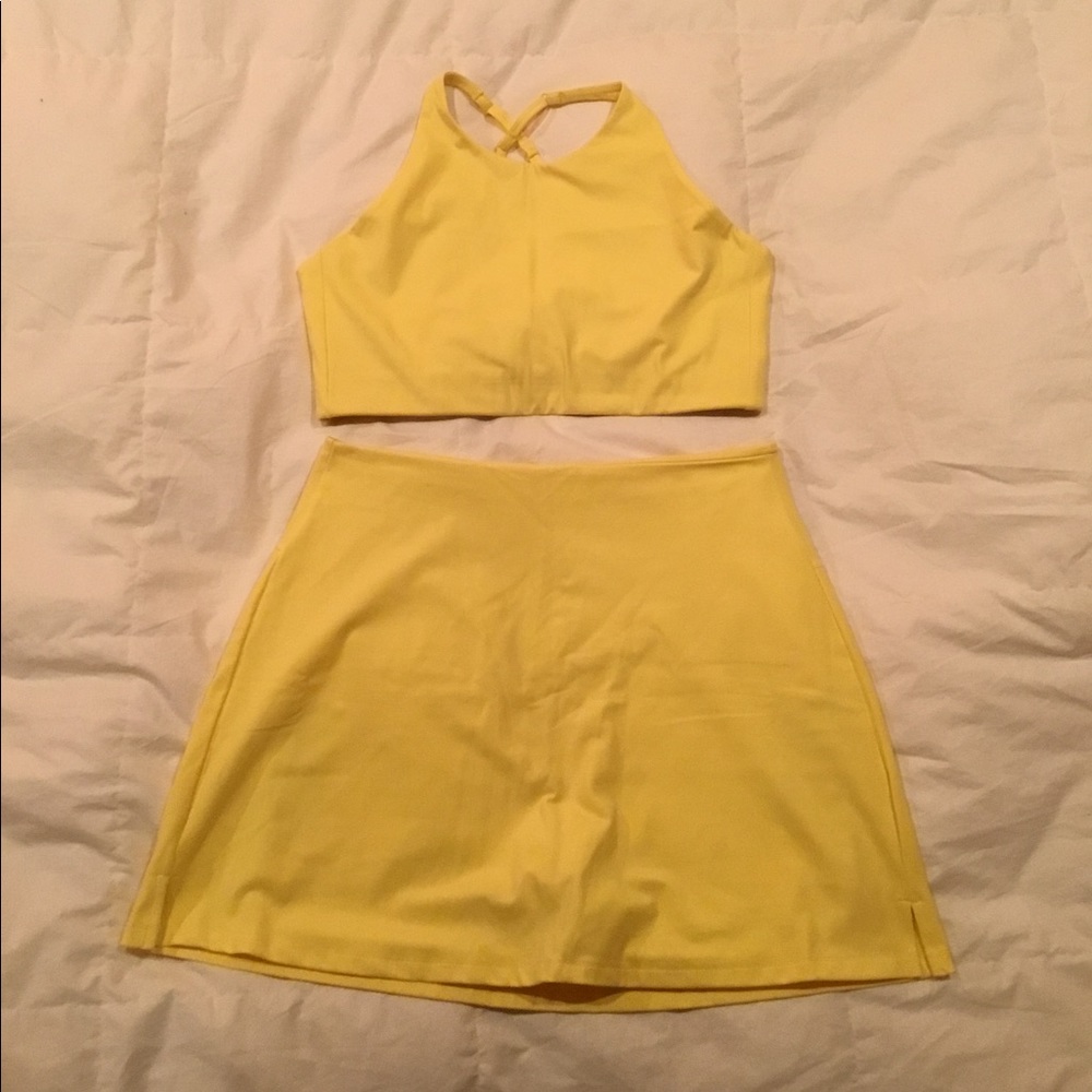 Girlfriend Collective Bra and Skort Set